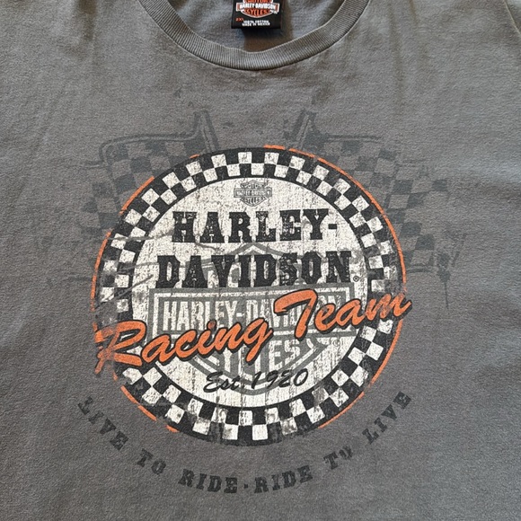 Y2K Harley Davidson Roughrider Vintage T-Shirt - Picture 2 of 7